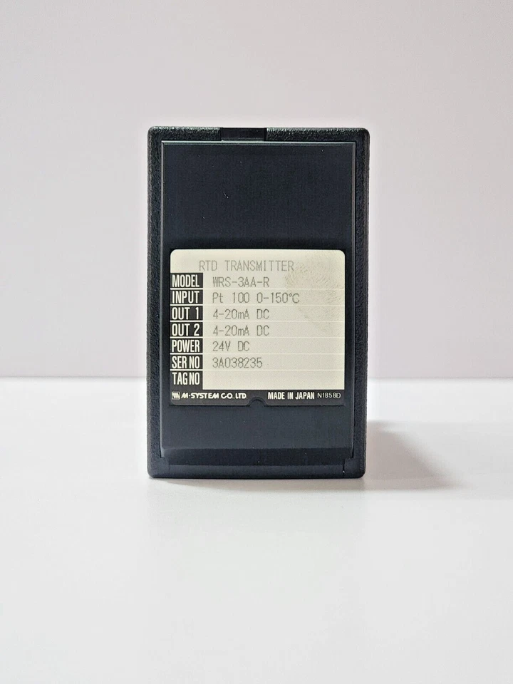 M-SYSTEM WRS-3AA-R RTD TRANSMITTER S/N. 3A038235 24VDC 4-20mA DC - Image 2 of 4