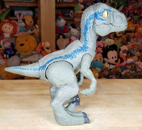 Jurassic World Primal Pal Blue Velociraptor Dinosaur Dino Rivals *WORKS ๐ฅ NICE* - Picture 4 of 14