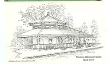 MADISON,INDIANA-MADISON RAILROAD STATION-(1992)-B/W-DONNA COLE--(IN-M#1)