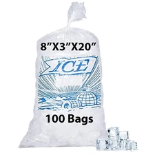 Printed Ice Bags- Metallocene Ice Bag with Twist Ties