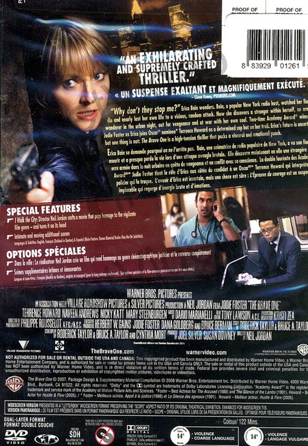 The Brave One Dvd Widescreen Jodie Foster Revenge Vigilante Movie For Sale Online Ebay