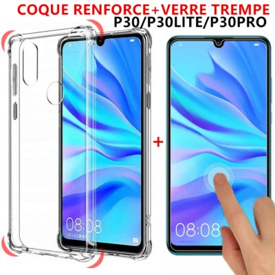 COQUE HUAWEI P30 P 30 PRO LITE ANTI CASSE AVEC FILM ECRAN VITRE VERRE TREMPE