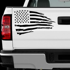 US American Flag sticker All size Regular Chrome Mirror Vinyl Colors