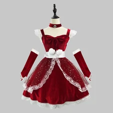 Hot Plus Size Mens Lolita Maid Dress Party Cosplay Costume Xmas Shinny Uniform