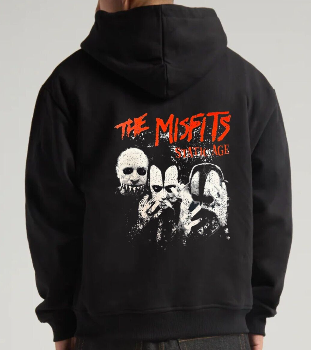 Misfits American Punk Rock Band Men's Black Zip Hoodie (Multiple