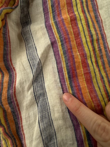 Etro Milano Italy Langarm Hemd Leinen gestreift bunt Knopfleiste Logo XL - Bild 15 von 24
