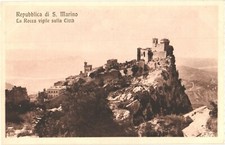 View of The Fortress Watchful Over The City, San Marino Postcard