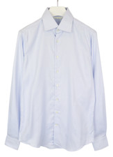 SUITSUPPLY Extra Slim Fit Formal Shirt Men's XL Button Up Patterned Blue