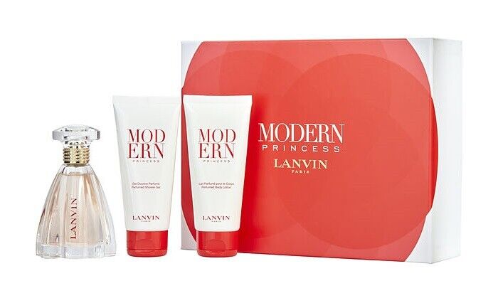 Lanvin Modern Princess 3 Pcs Set 3.0 oz Edp Spray & Body Lotion & Shower Gel Nib