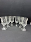 Vintage Indiana Glass Footed Goblets Federal Madrid Recollection Set Of 6