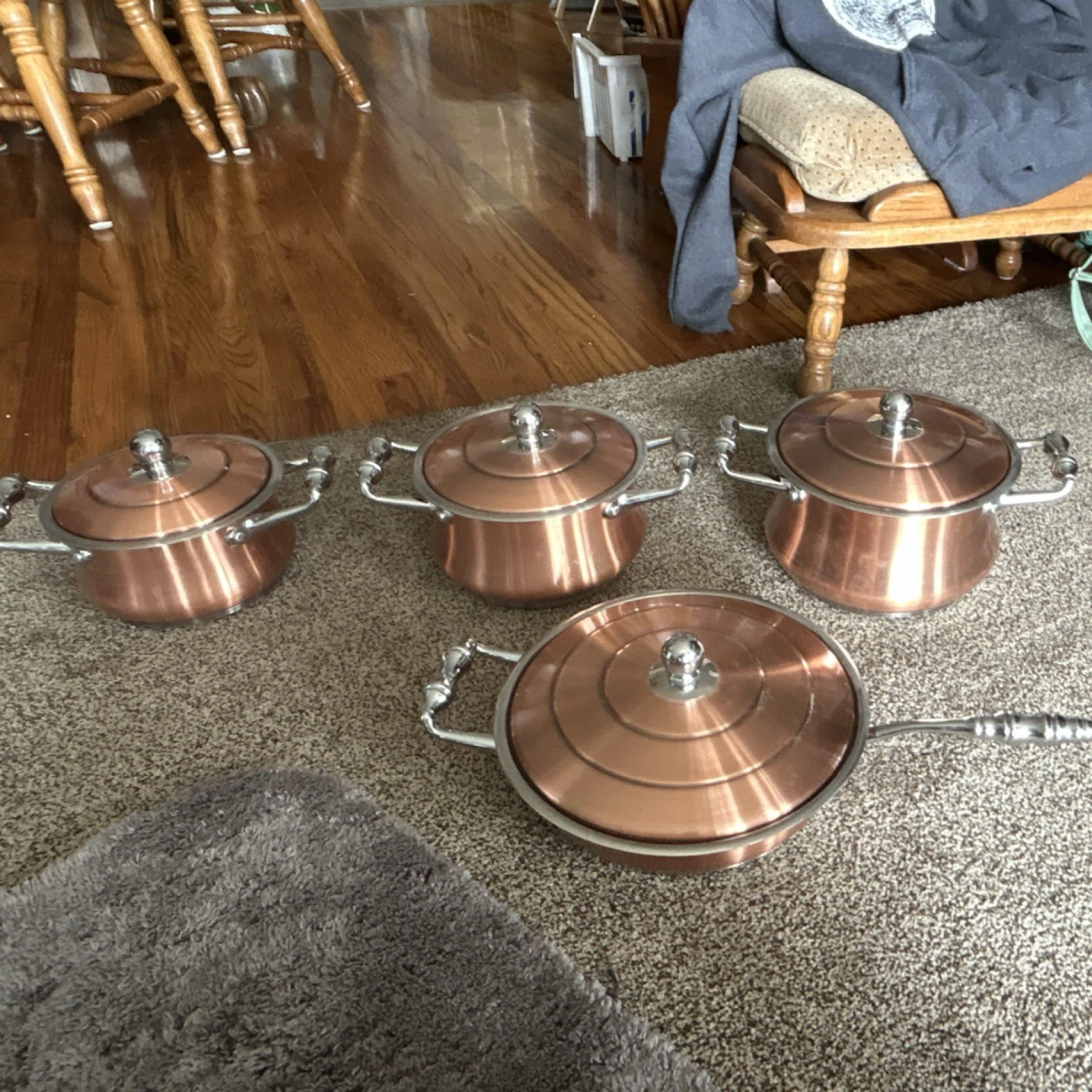 Concord Copper & Stainless Steel 4-Piece Pan Set w/ Lids Induction Ready
Opens in a new window or ta