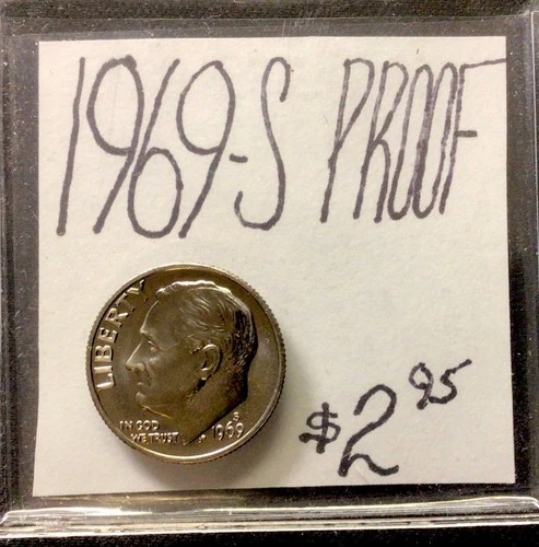 1969 S Roosevelt Dime Proof! ENN Coin