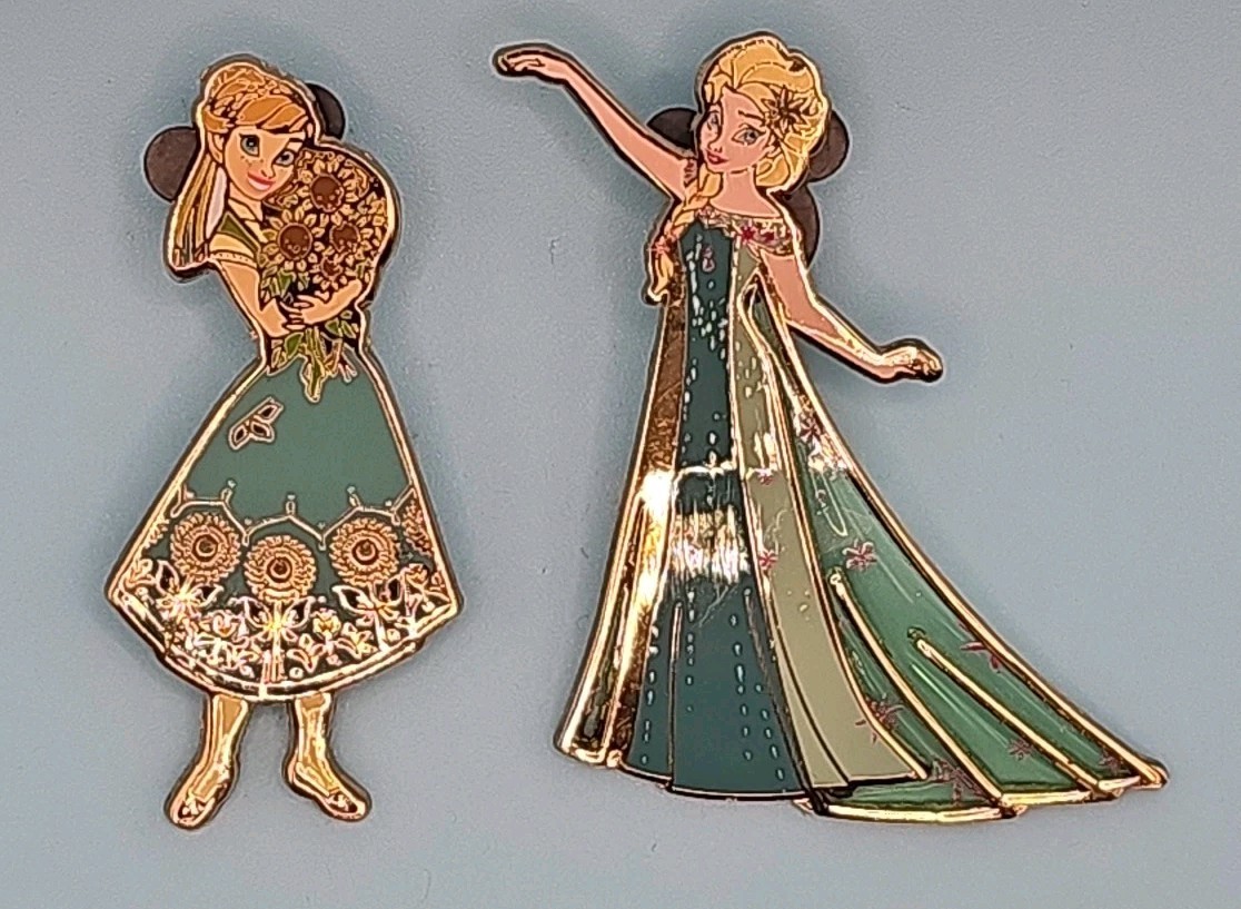 Disney Frozen Fever Anna Elsa Pin Anstecknadel 2015