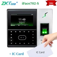 ZKTeco iFace702-S Facial Fingerprint Recognition Attendance Machine w/ IC Card