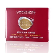 Dry Disposable Jewelry Cleaning Wipes for Gold and Silver Polish 25 Count