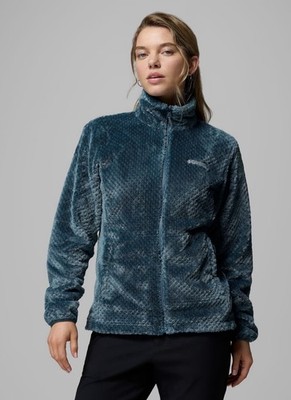 Columbia  Bugaboo  Jacket Fleece Women's Small Teal Full Zip Pockets