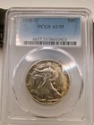 1942 S Walking Liberty Silver Half Dollar PCGS AU55