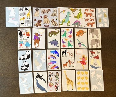 Vintage Mrs. Grossman s Stickers Lot  Animals &Dinos 