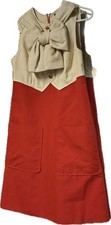 Marc by Marc Jacobs Alessandra Bow Dress Cream/Red Size 2 seen in Gossip Girl
