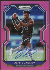 Jeff Gladney Card 2020 Panini Prizm Rookie Autographs Prizms Pink #399 . rookie card picture
