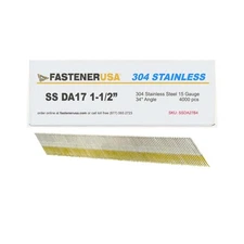 1-1/2" DA17 Angle Finish Nails 15GA 304SS 4,000ct | SSDA17B4