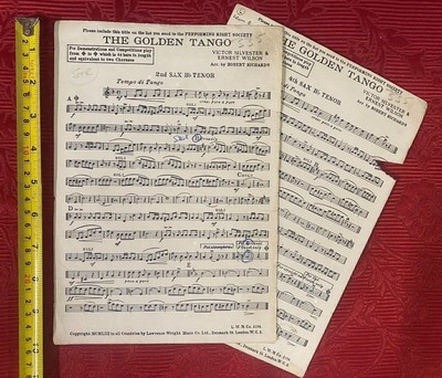 Noten ''Der goldene Tango'' für 2. und 4. Tenorsaxophon REF00062