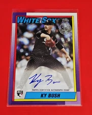 2025 Topps Update 90B2-KB Ky Bush 35th 1990 On Card Auto RC Rookie