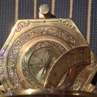 Brass Nautical Sundial Decorative Instrument with Compass Dial Roman Numerals — photo 3