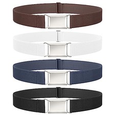 4 Pack Women Stretch Belt Invisible Elastic Web Strap Belt for Pants Jeans