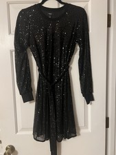 Vera Wang Women's Sequin Black Dress x Small XS
