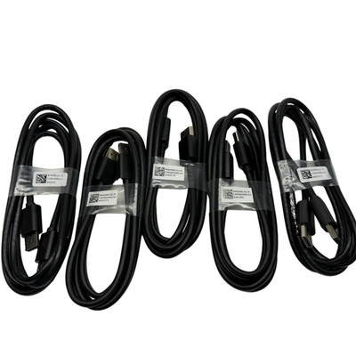 Lot of 5 DisplayPort DP Male to Male Monitor Cable 5FT Black Mixed Brands