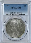 1925 PEACE Silver Dollar AU53 PCGS Graded $1 Coin 7365