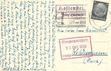 866968) Raumfahrt Kt. Landpoststpl. Hollenstein üb. Herford AK Bergkirchen Lippe