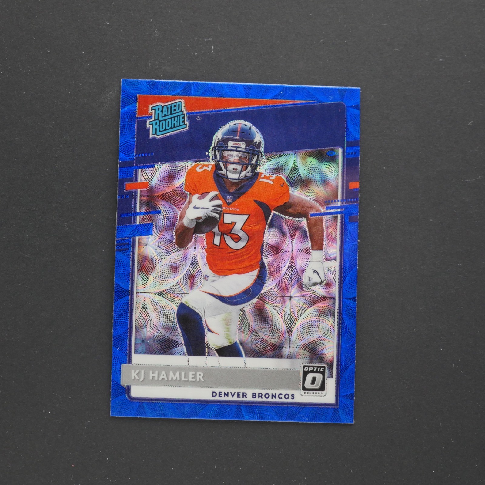 2020 Donruss Optic Football KJ Hamler Rated Rookie #170 Blue Scope Prizm RC
