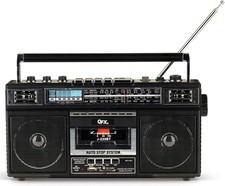 "Portable Wireless Boombox 4 Band AM FM Radio Cassette Recorder USB Bluetooth "