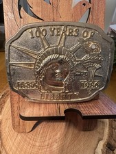 Belt Buckle - 100 Years Of Liberty 1886 - 1986 - 2.5  X 3.5  -Statue Of Liberty