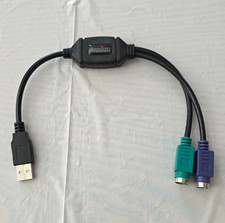 Perixx USB 2.0 Type A Male to Dual PS/2 Female 1:2 Splitter Adapter Cable