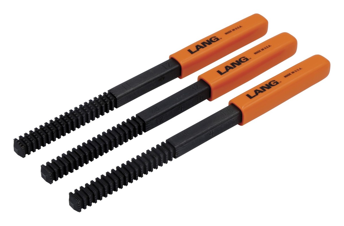 3 Piece Thread Restorer File Set Black Hand Tool Automotive Repair