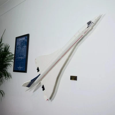 Expositor de montaje en pared para Lego 10318 Concorde Icons montaje empotrado