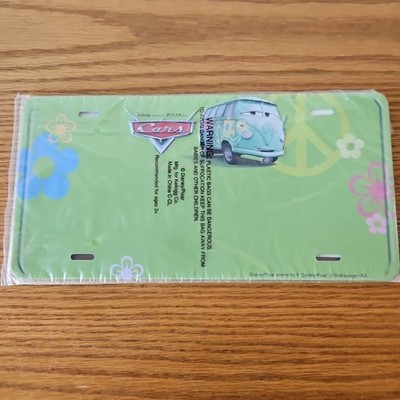 Disney Pixar CARS FILLMORE VW Hippie Volkswagen Van License Plate KELLOGGS Promo