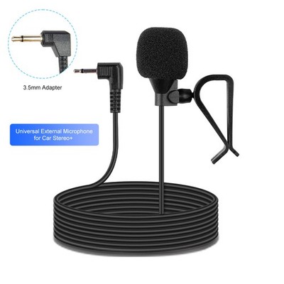 3.5mm External Microphone Universal for Autos Car Radio Stereo CarPlay/GPS Audio