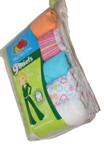 VTG Fruit of the Loom FOL Girls' 9-pk Briefs Brief Panty Underwear Size 14