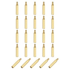25Pcs M3 x 20mm + 6mm Brass Male to Female Thread Spacer Screws