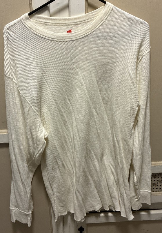 Supreme x Hanes FW18 Thermal Top White Sz XL
