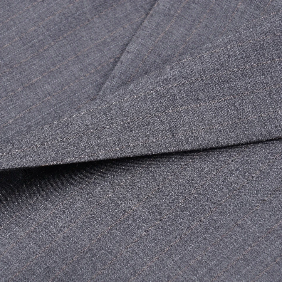 d'Avenza Mid Gray Stripe Super 150s Wool Suit Classic 40R (fits 42R) NWT - Image 3 of 4