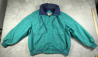 Vintage 80's McGregor Men's Full-Zip Anti-Breeze Windbreaker Turquoise Size 2X