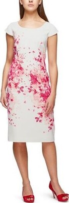 Neu Jacques Vert Kleid 14 16 18 22 rosa koralle elfenbein Paradiesblüte Blumen neu mit Etikett