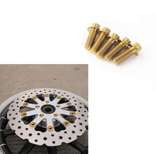 5PCS 5/16"-18-1" Titanium Gold Front Brake Rotor for Harley Touring Softail FXD