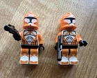 Lego Star Wars, Mini Figure Orange Bomb Squad Set Of Two With Weapons 7913