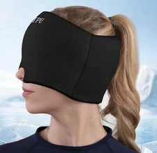 Migraine Ice Head Wrap Cap, Instant Relief, 360 degrees Hot & Cold Therapy.